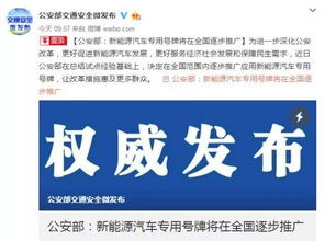新能源汽車專用號牌 綠色出行的“專屬身份證”